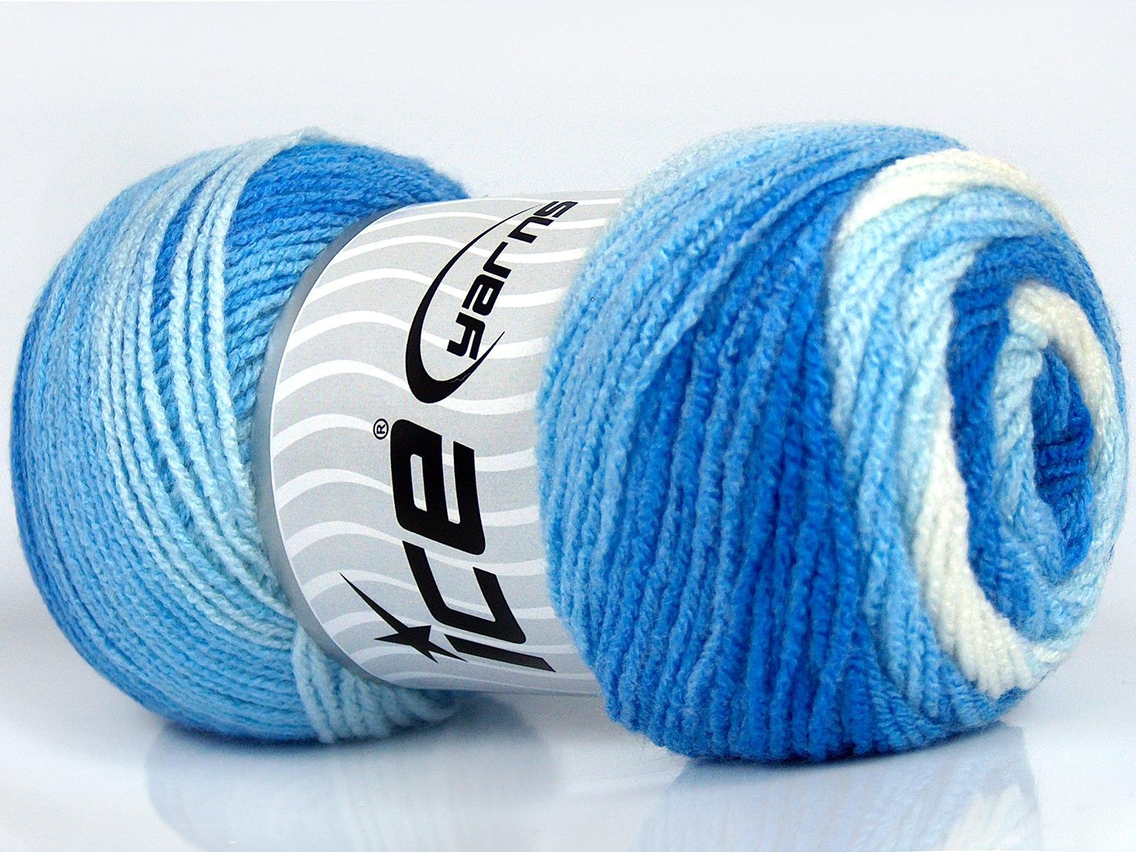 Baby Batik White, Blue Shades