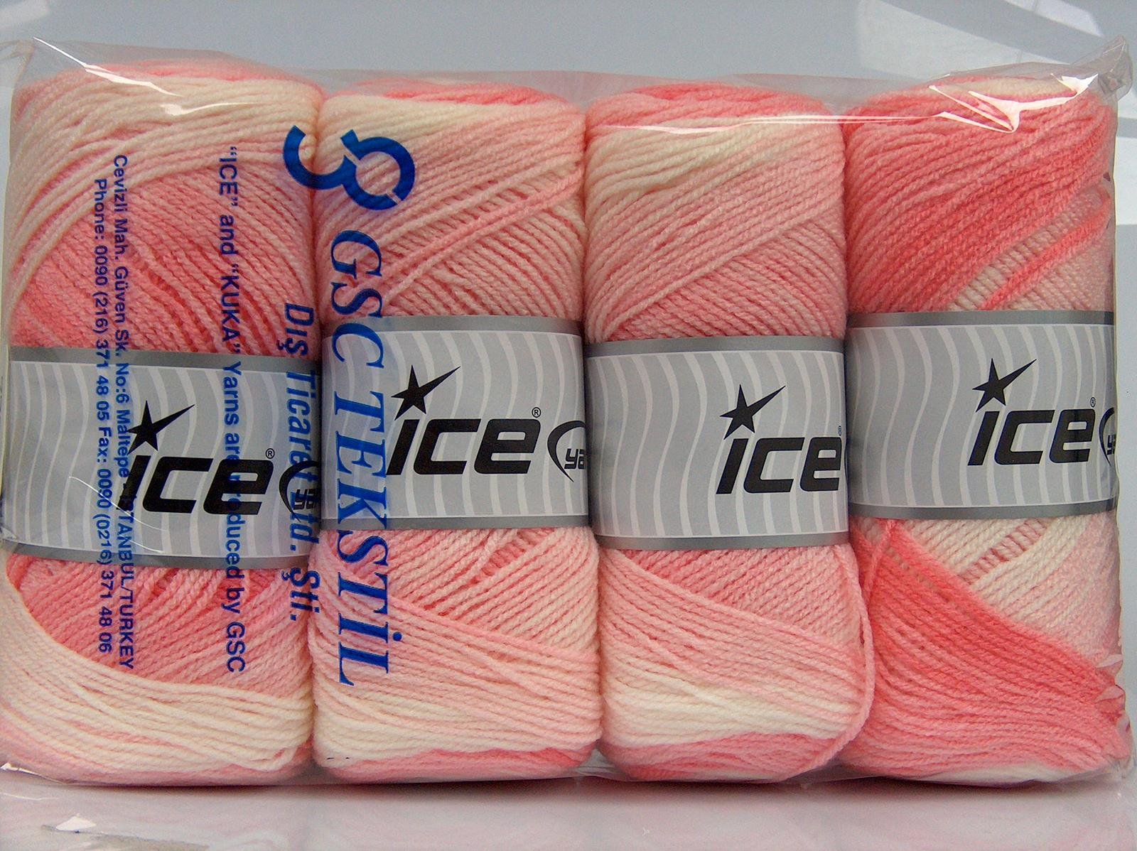 Baby Batik White, Pink Shades