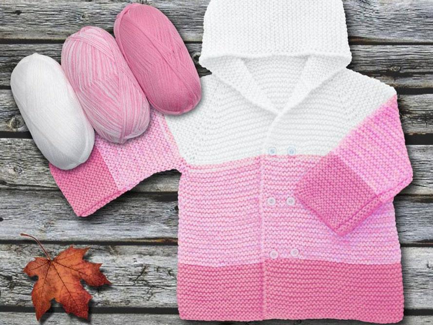 Baby Ombre Pink, White