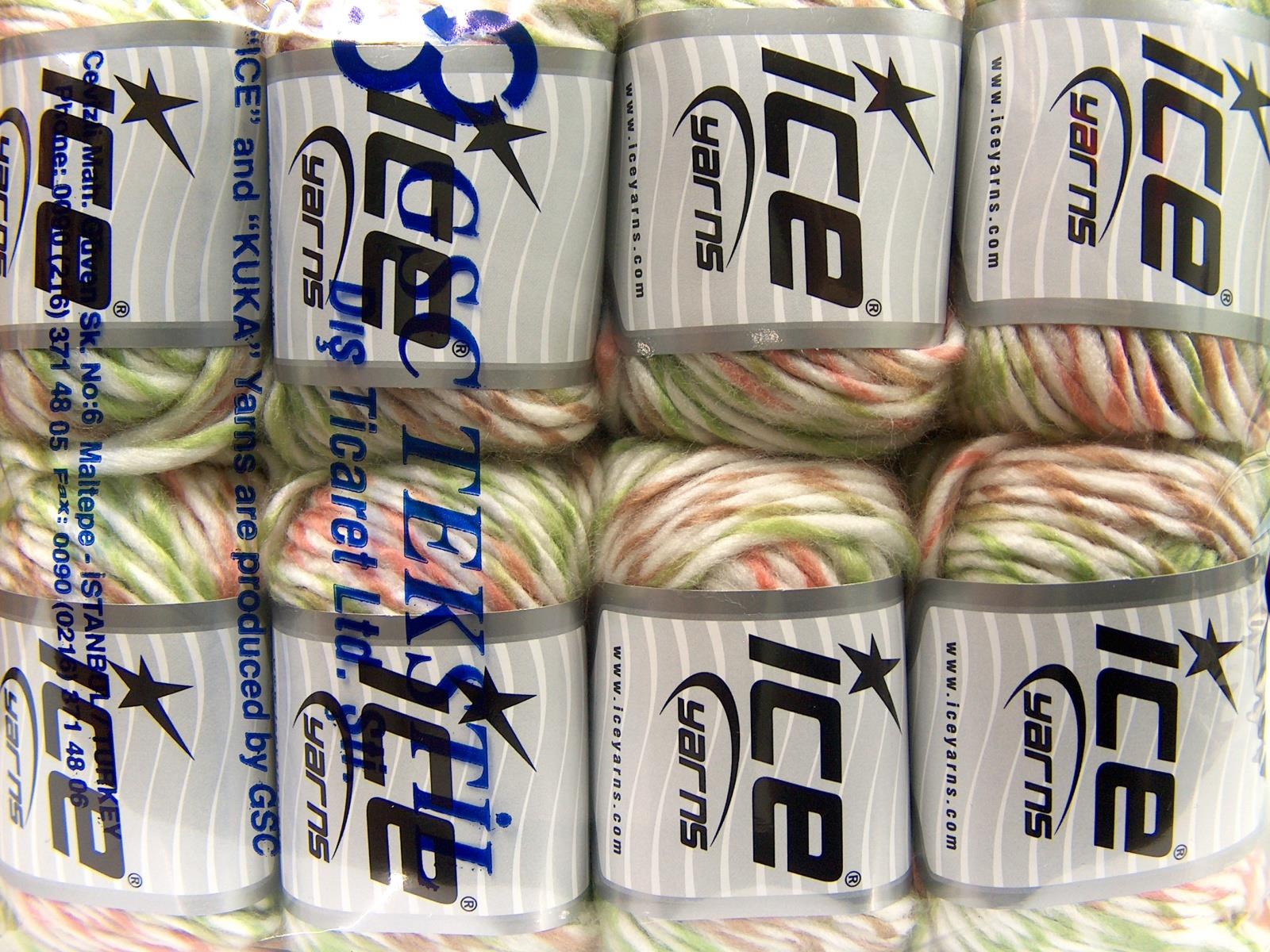 Baby Twist Green, White, Camel, Salmon