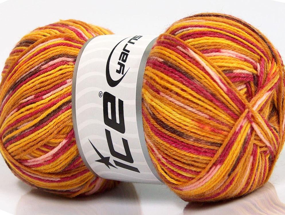 Bamboo Sock Pink, Orange, Yellow, Gold