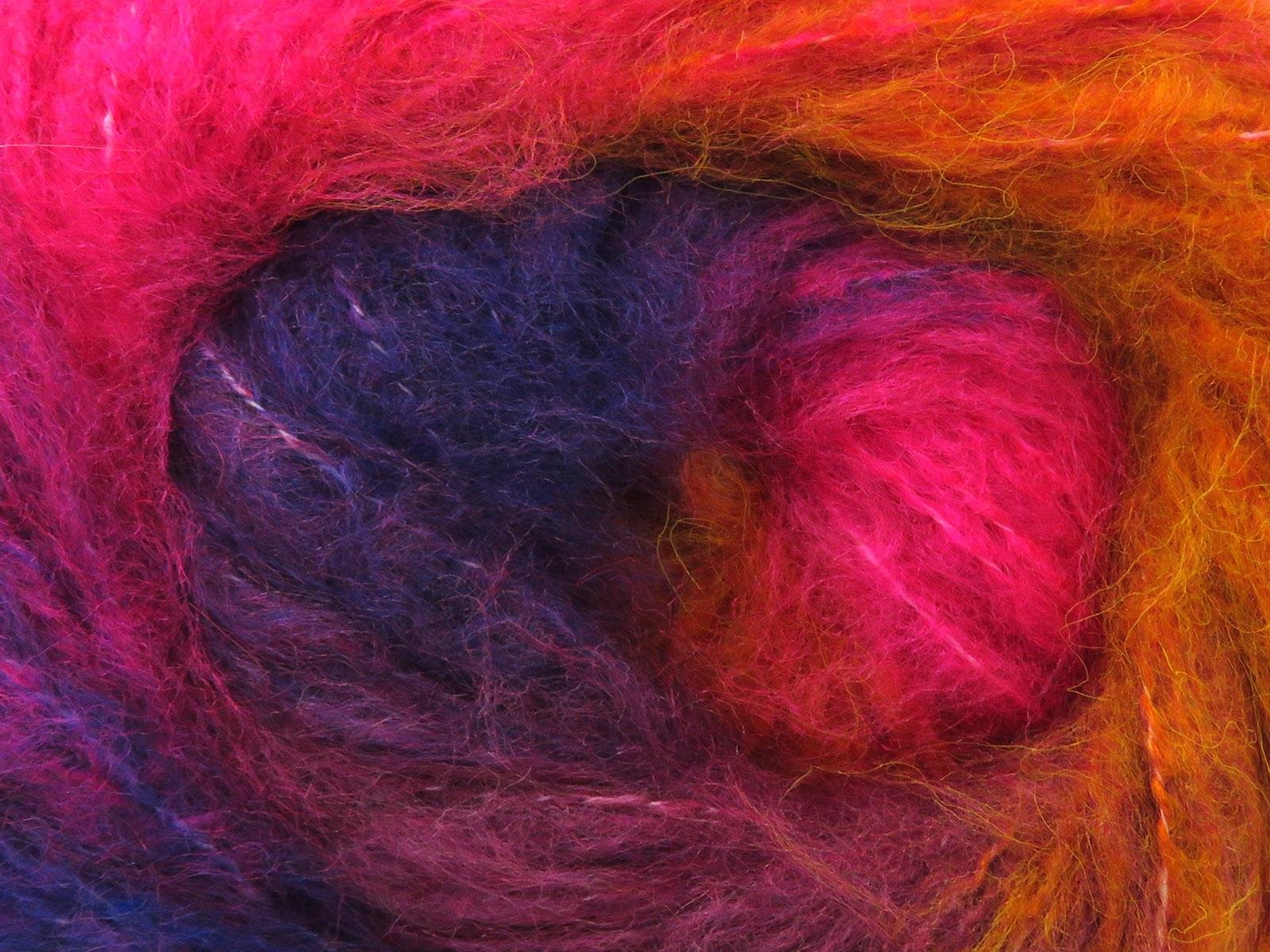 Bella Mohair Purple, Gold, Maroon, Fuchsia