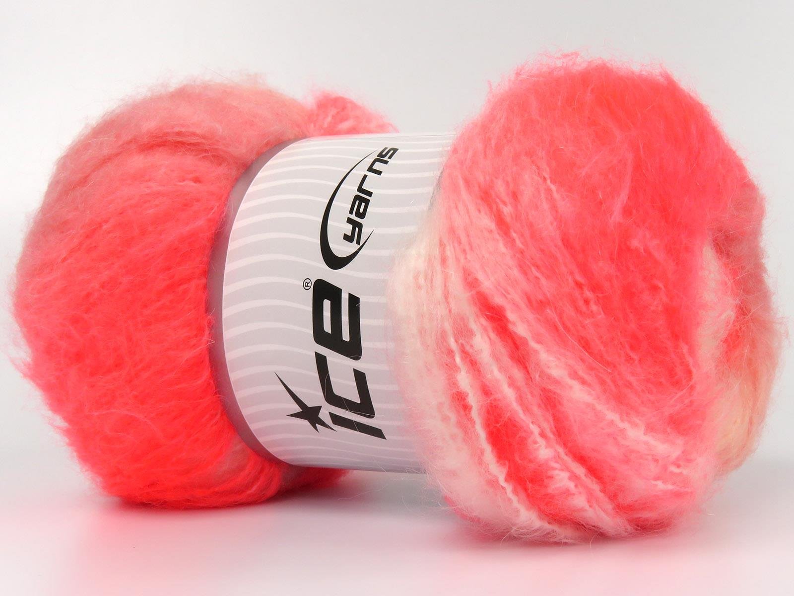 Bella Mohair White, Pink Shades