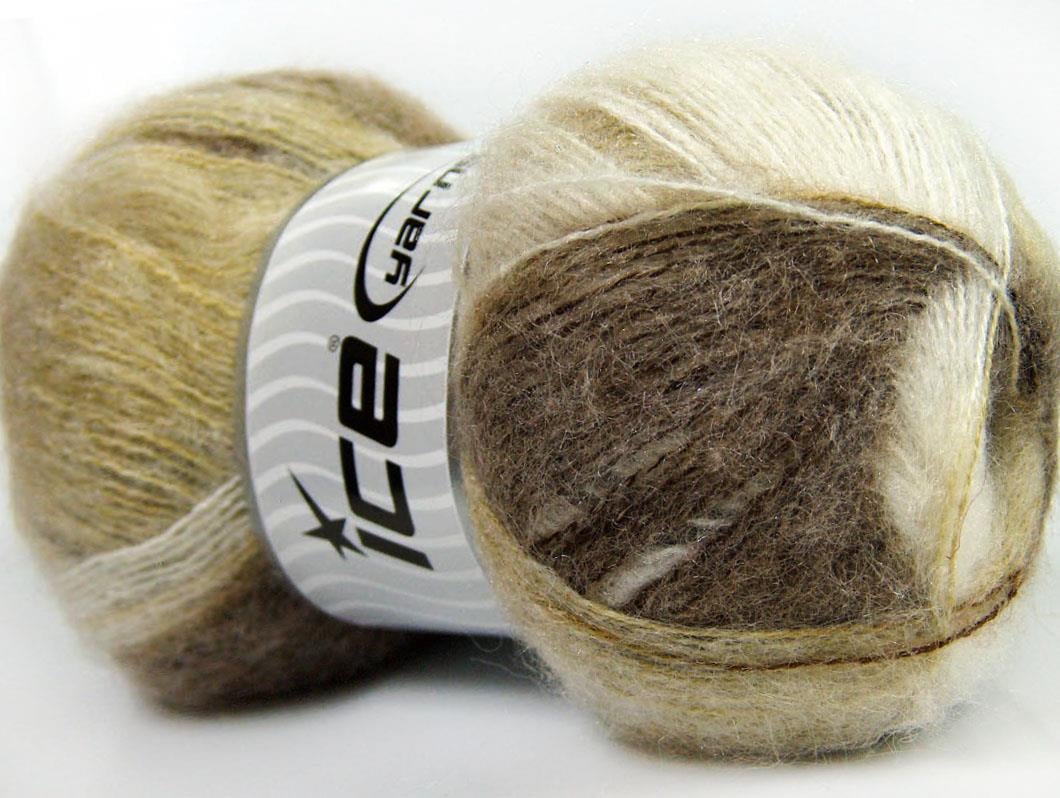 Bermuda Mohair Green, White, Camel