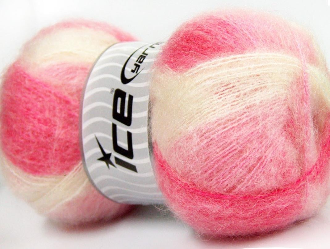 Bermuda Mohair White, Pink Shades