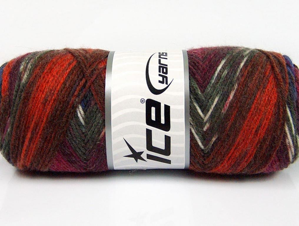 Bonito Ethnic Blue, White, Burgundy, Copper, Grey Shades