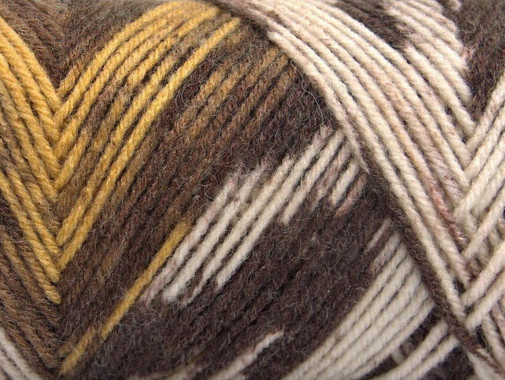 Bonito Ethnic Cream, Yellow, Brown Shades