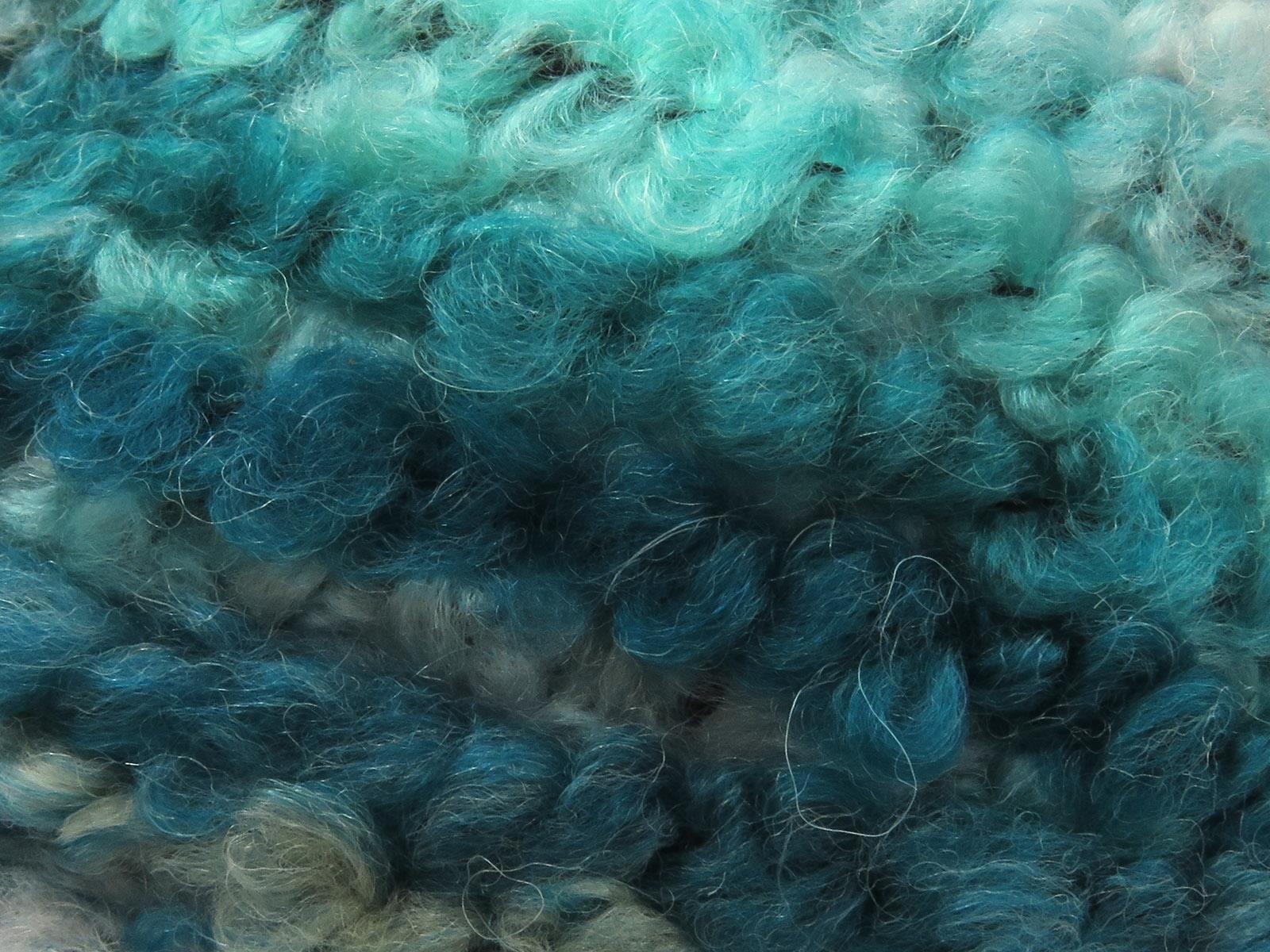 Boucle Wool Magic Cream Shades, Turquoise Shades