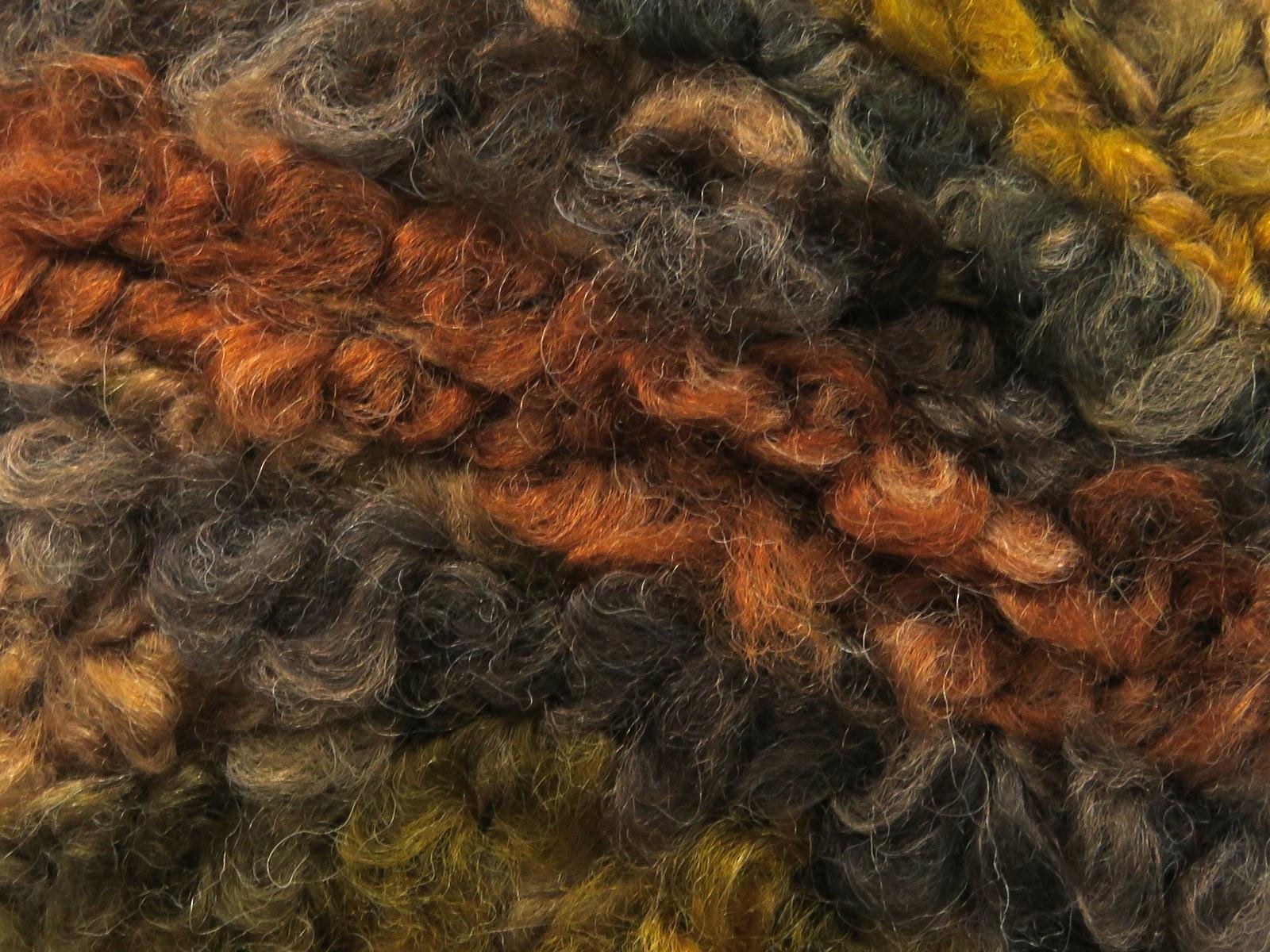 Boucle Wool Magic Grey, Gold, Copper Shades