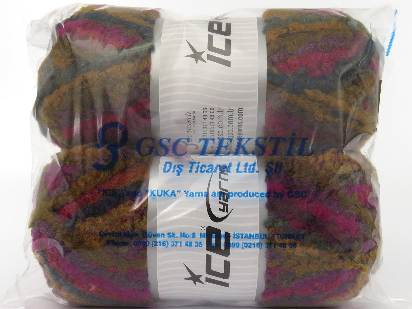 Boucle Wool Magic Red, Gold, Camel, Fuchsia, Teal