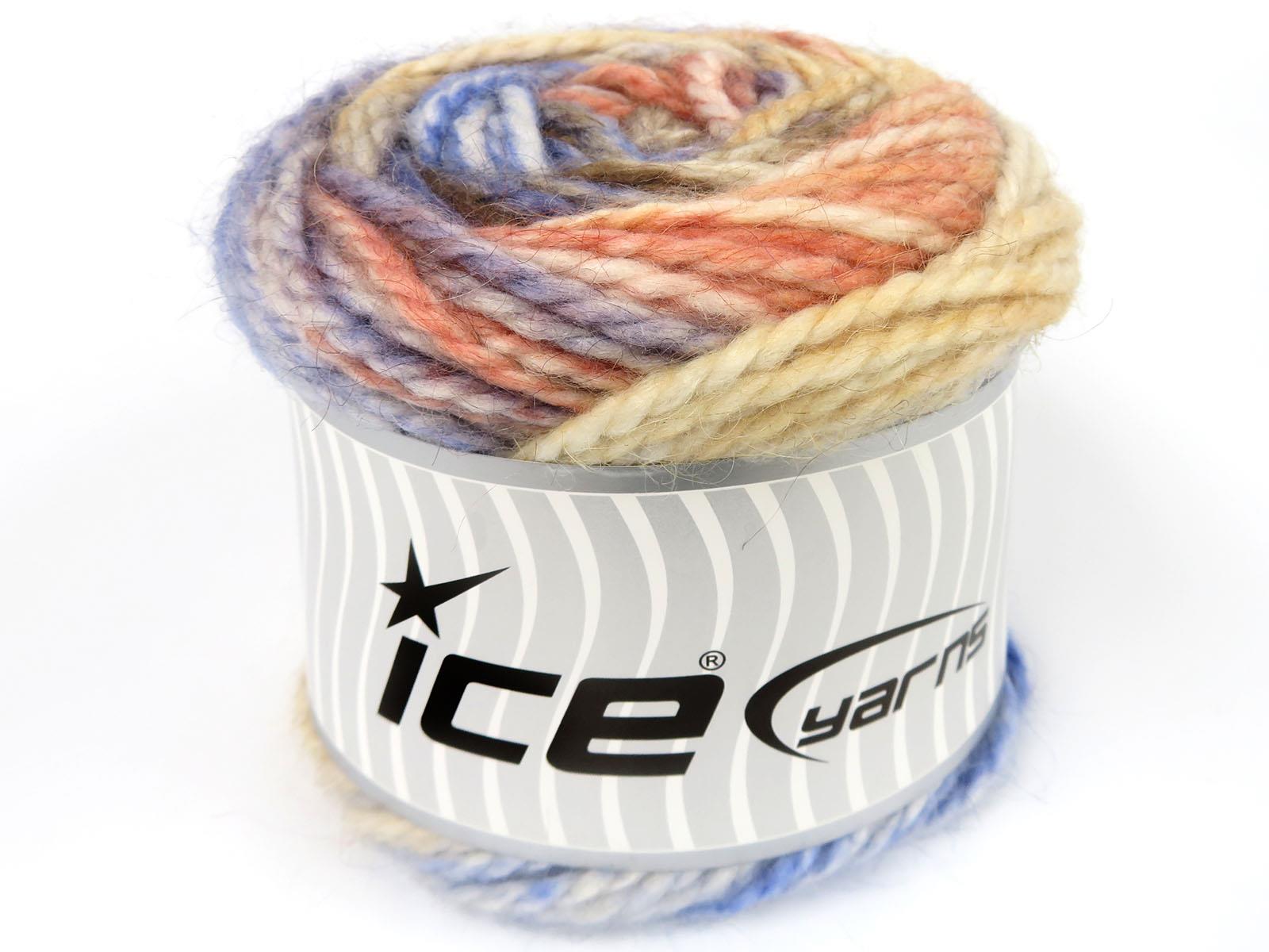 Cakes Alpine Angora Camel, Salmon, Ecru, Purple Shades