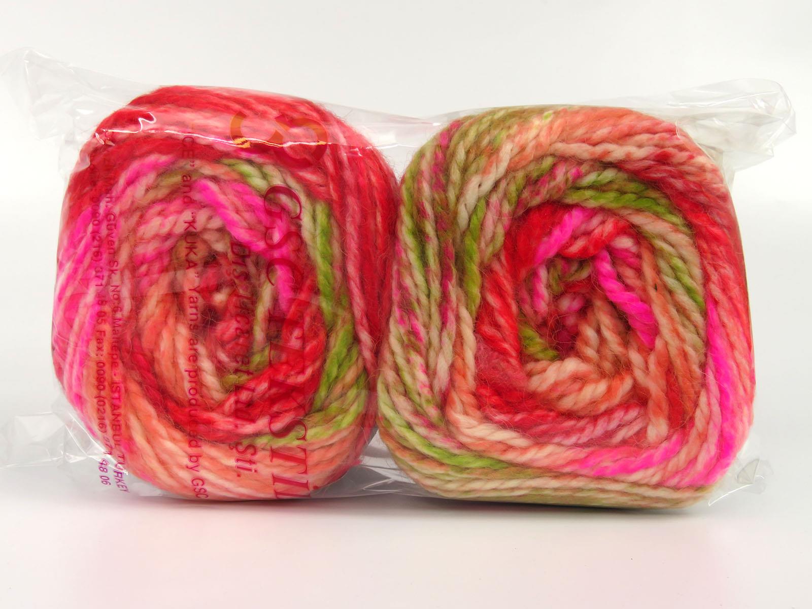 Cakes Alpine Angora Green Shades, Red Shades, Salmon Shades