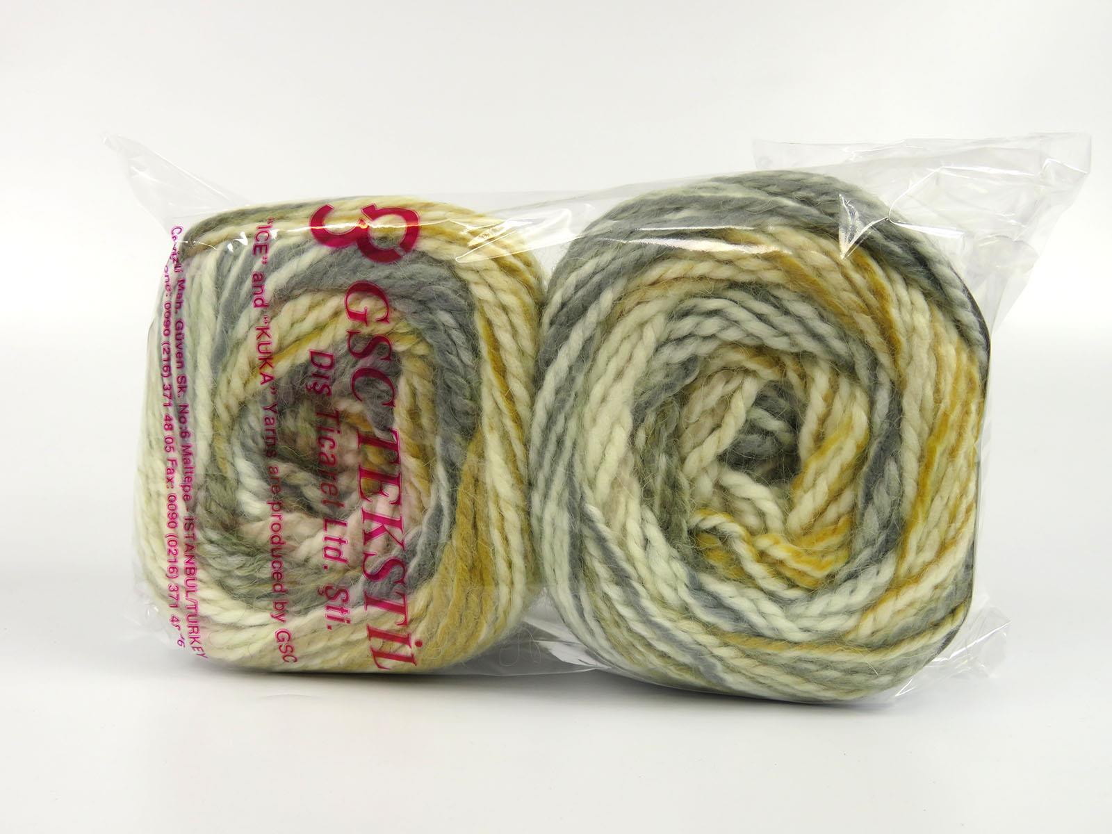 Cakes Alpine Angora Grey, Gold, Khaki, Ecru