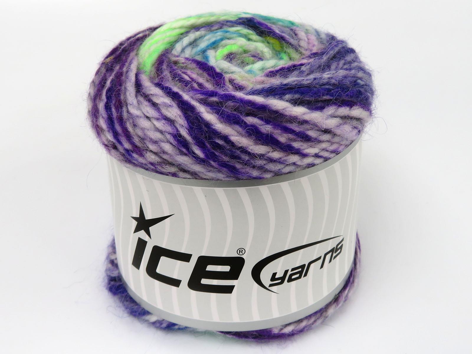 Cakes Alpine Angora Purple, Turquoise, Yellow, Green Shades, Ecru