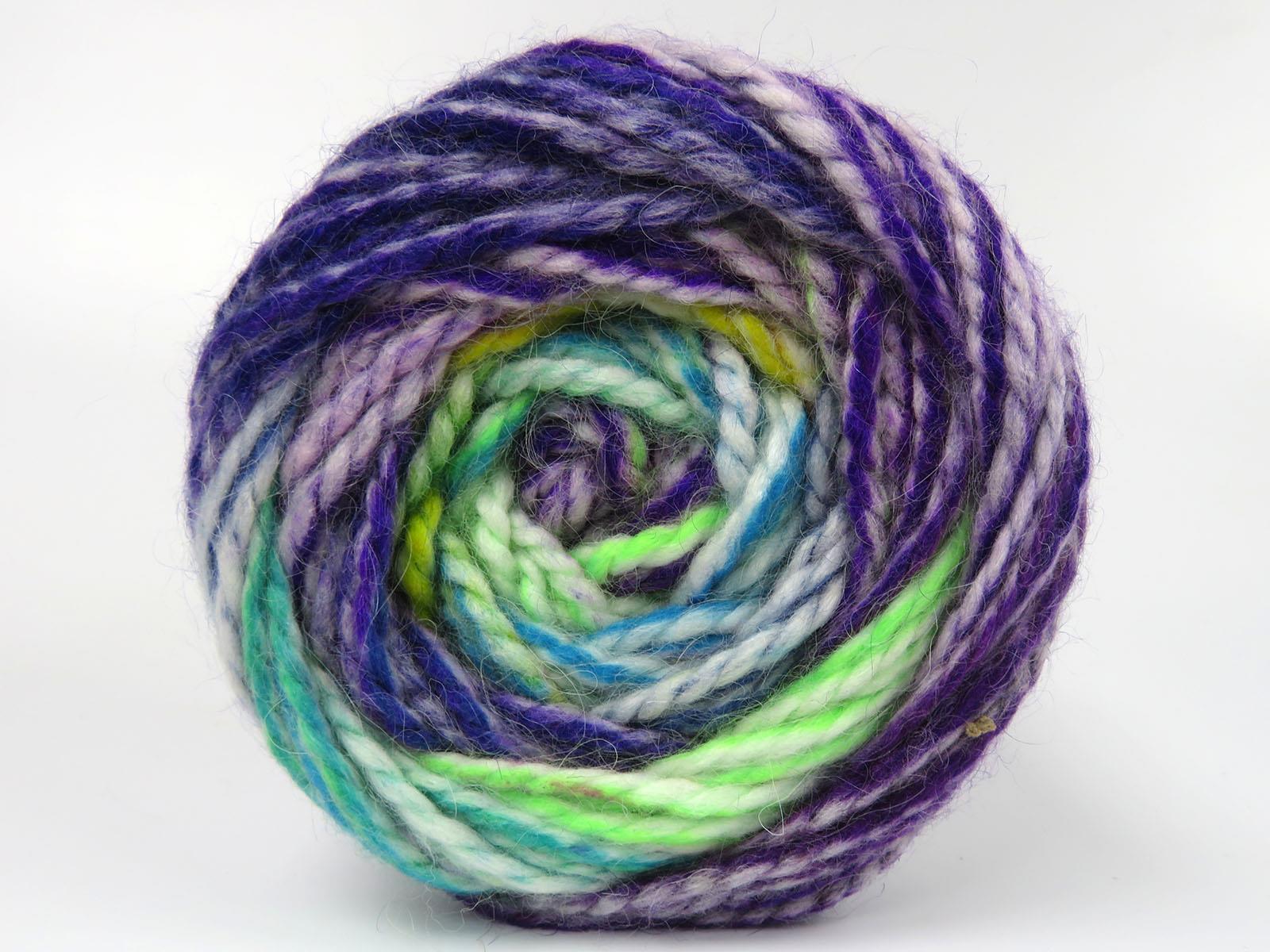 Cakes Alpine Angora Purple, Turquoise, Yellow, Green Shades, Ecru