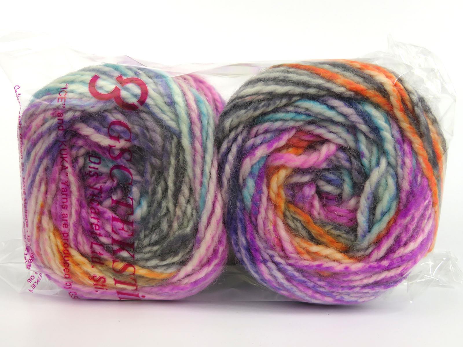 Cakes Alpine Angora Turquoise, Gold, Fuchsia, Purple Shades