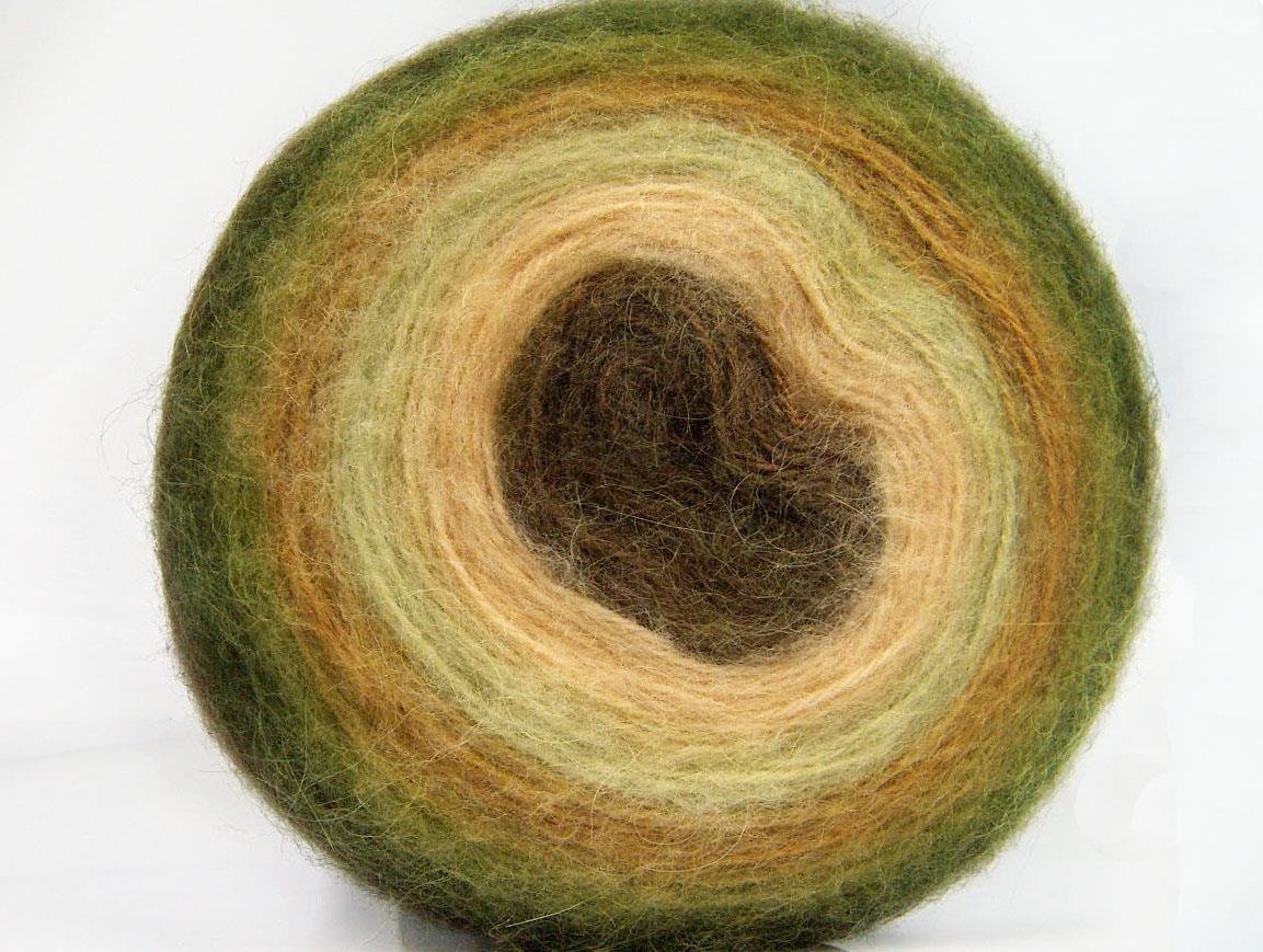 Cakes Angora Brown, Cream, Green Shades