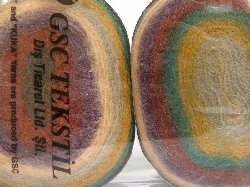 Cakes Angora Brown, Green, Purple, Turquoise, Copper, Beige