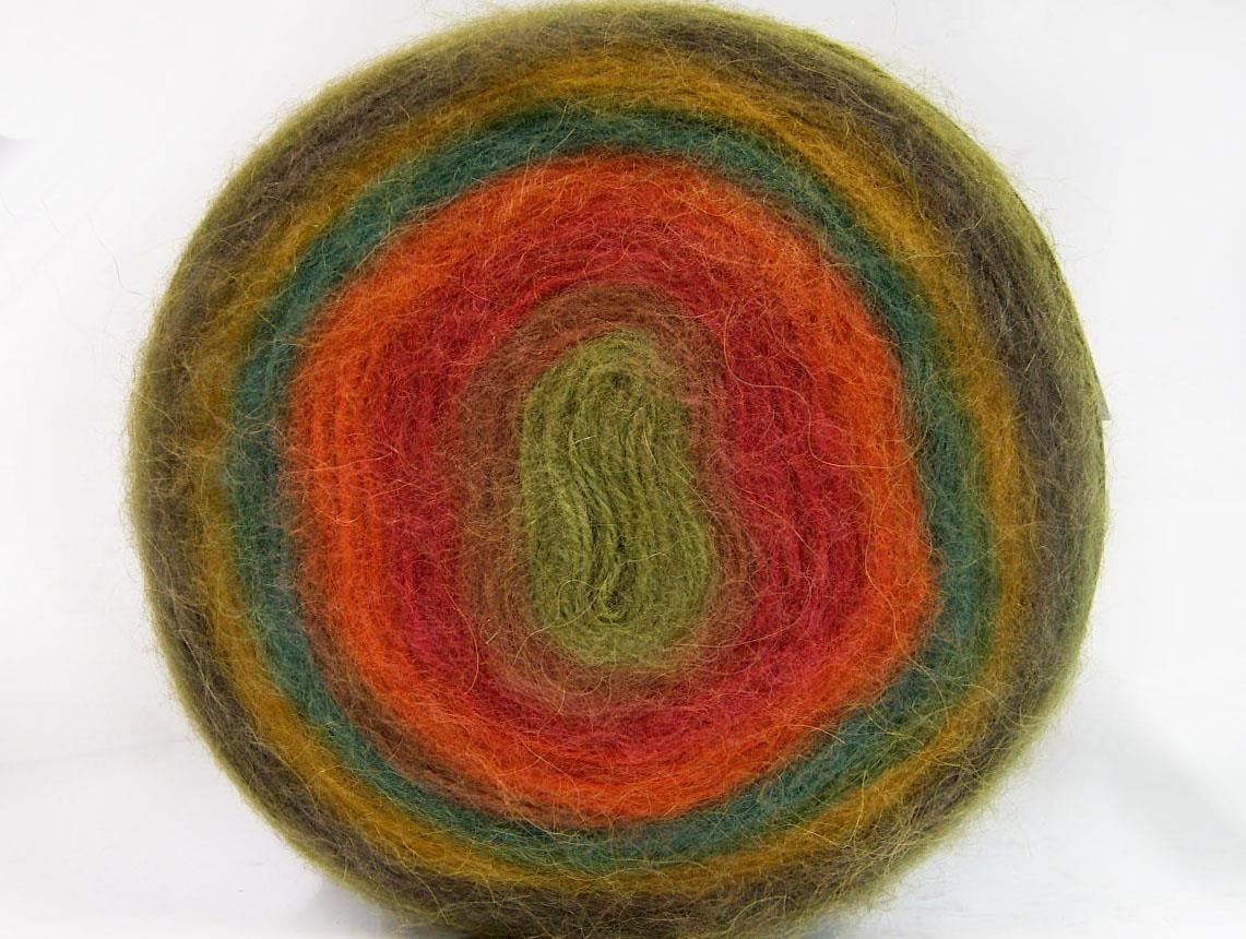 Cakes Angora Red, Orange, Camel, Green Shades