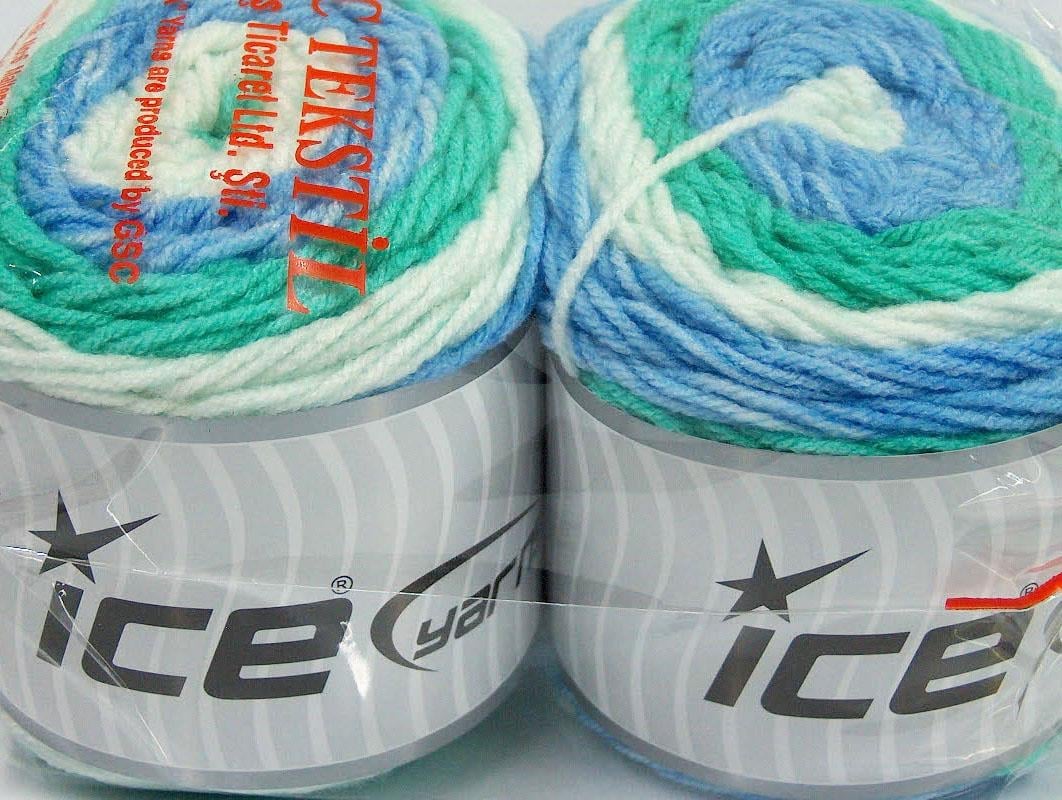 Cakes Blue, White, Mint Green