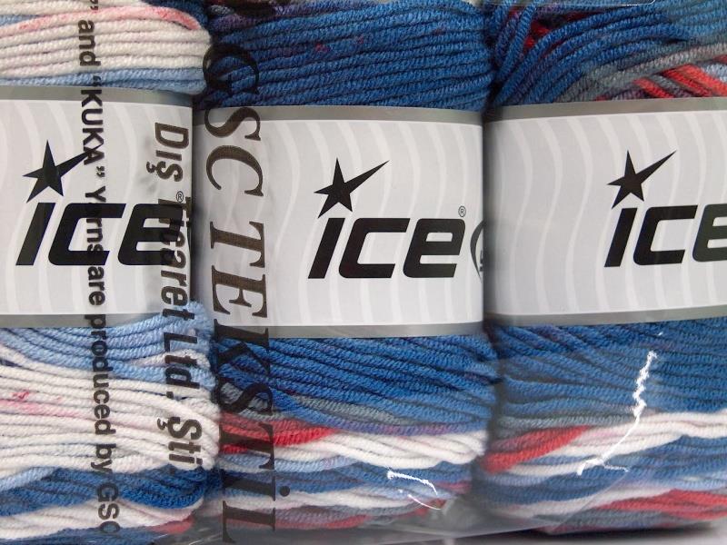 Cakes Blues White, Red, Grey, Blue Shades