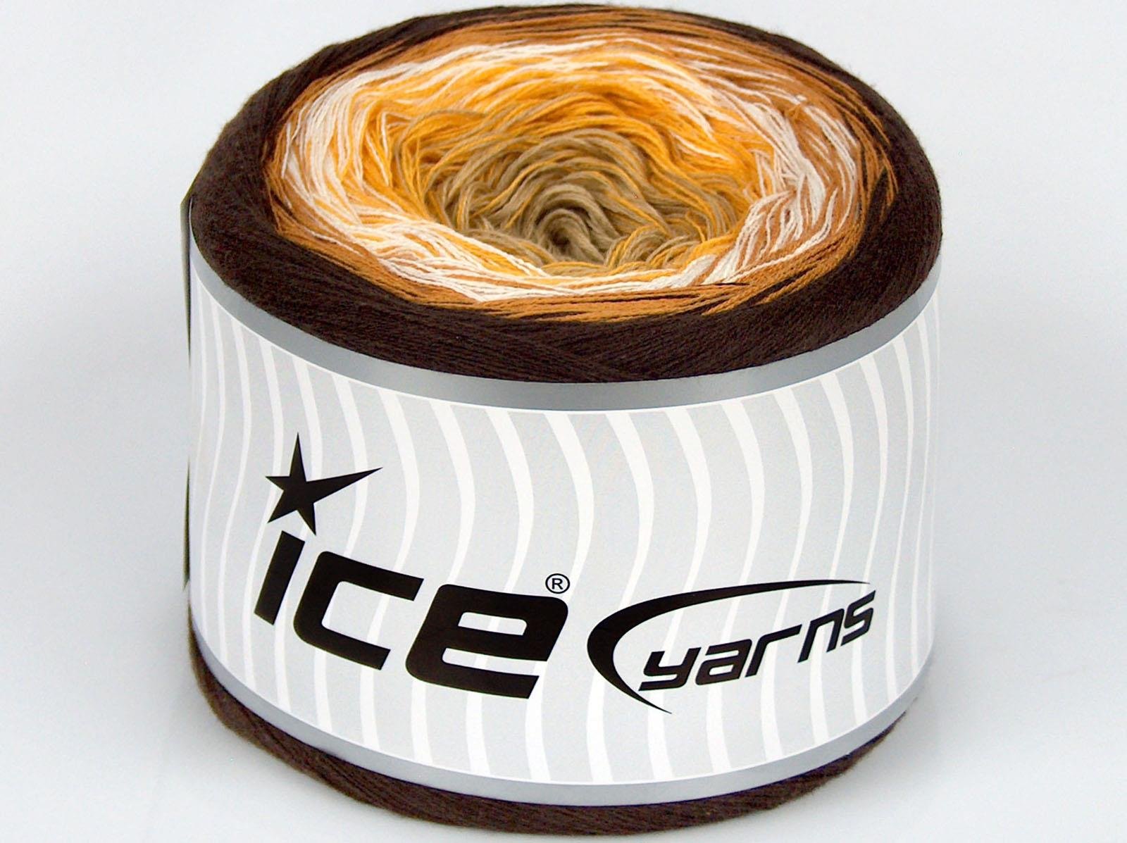 Cakes Cotton Fine White, Yellow, Brown Shades, Light Camel