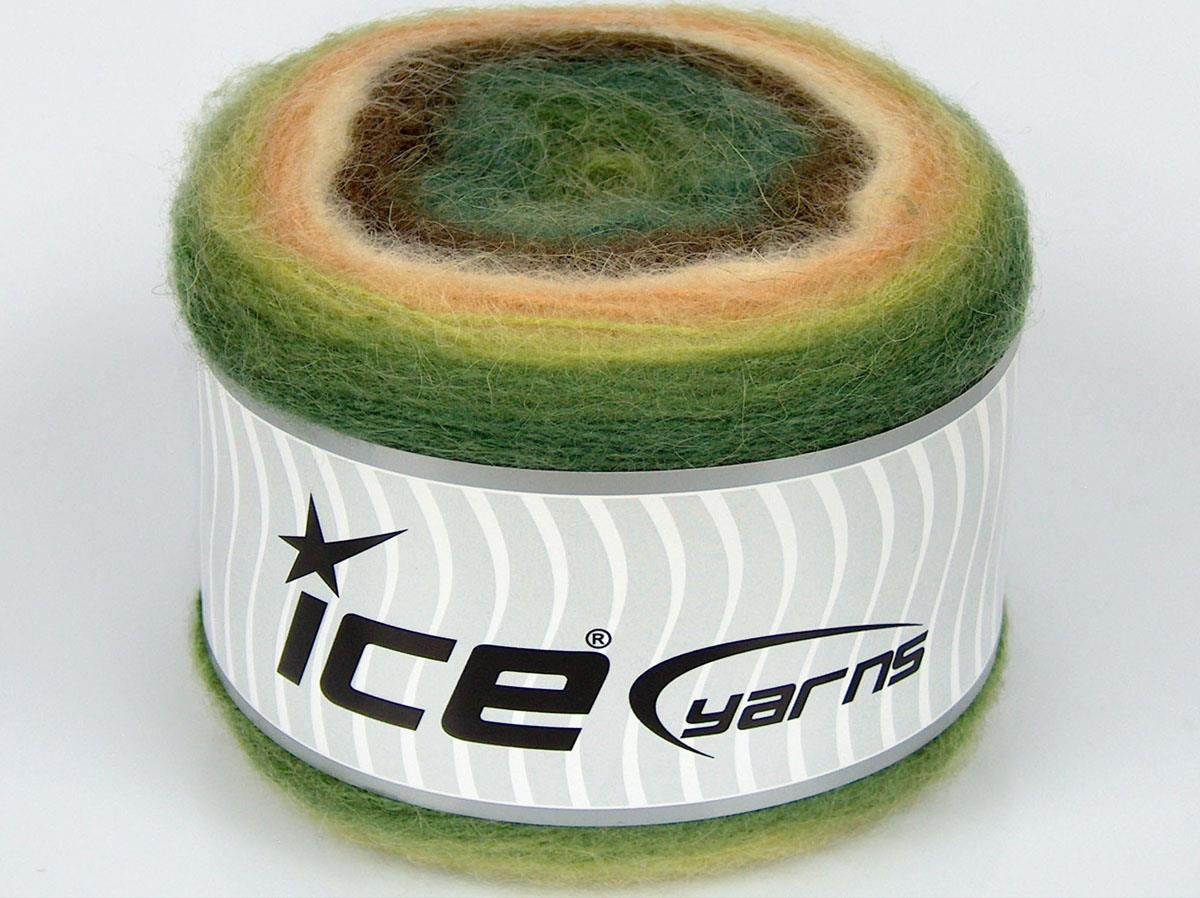 Cakes Mohair Brown, Green Shades, Cream Shades