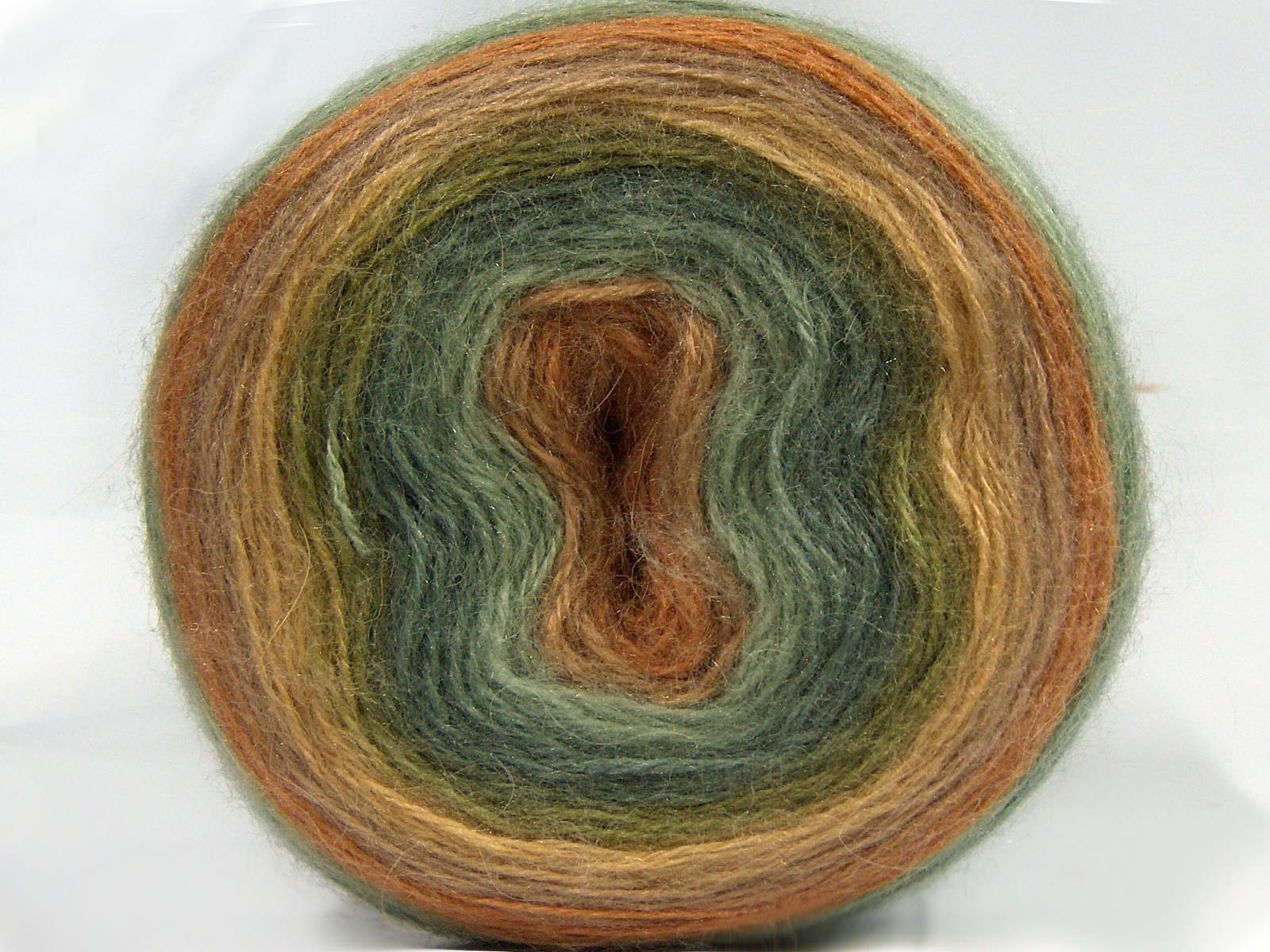 Cakes Mohair Brown Shades, Green Shades