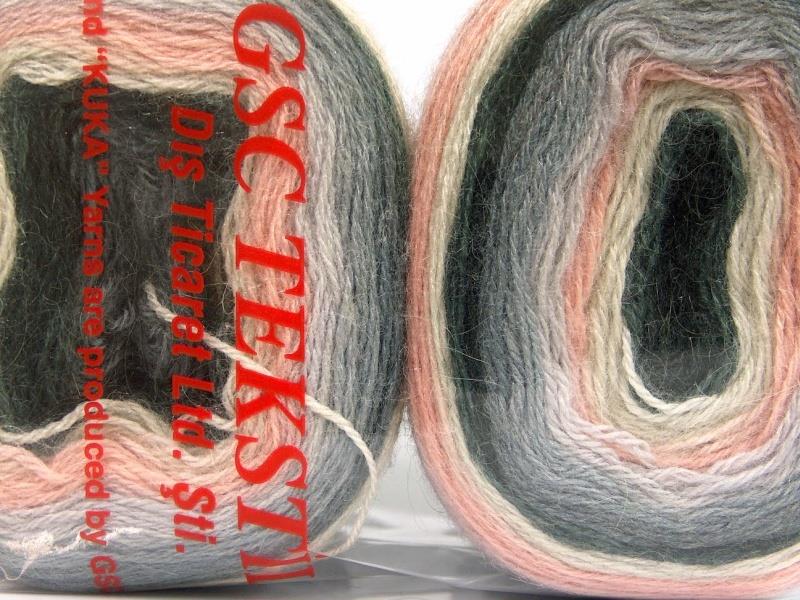 Cakes Mohair Cream, Light Salmon, Grey Shades