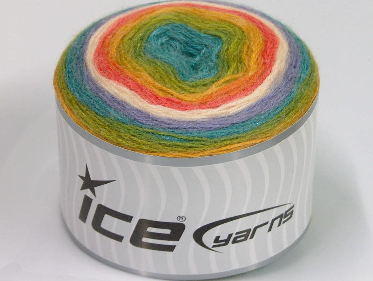 Cakes Mohair Green, Lilac, Cream, Turquoise, Gold, Salmon