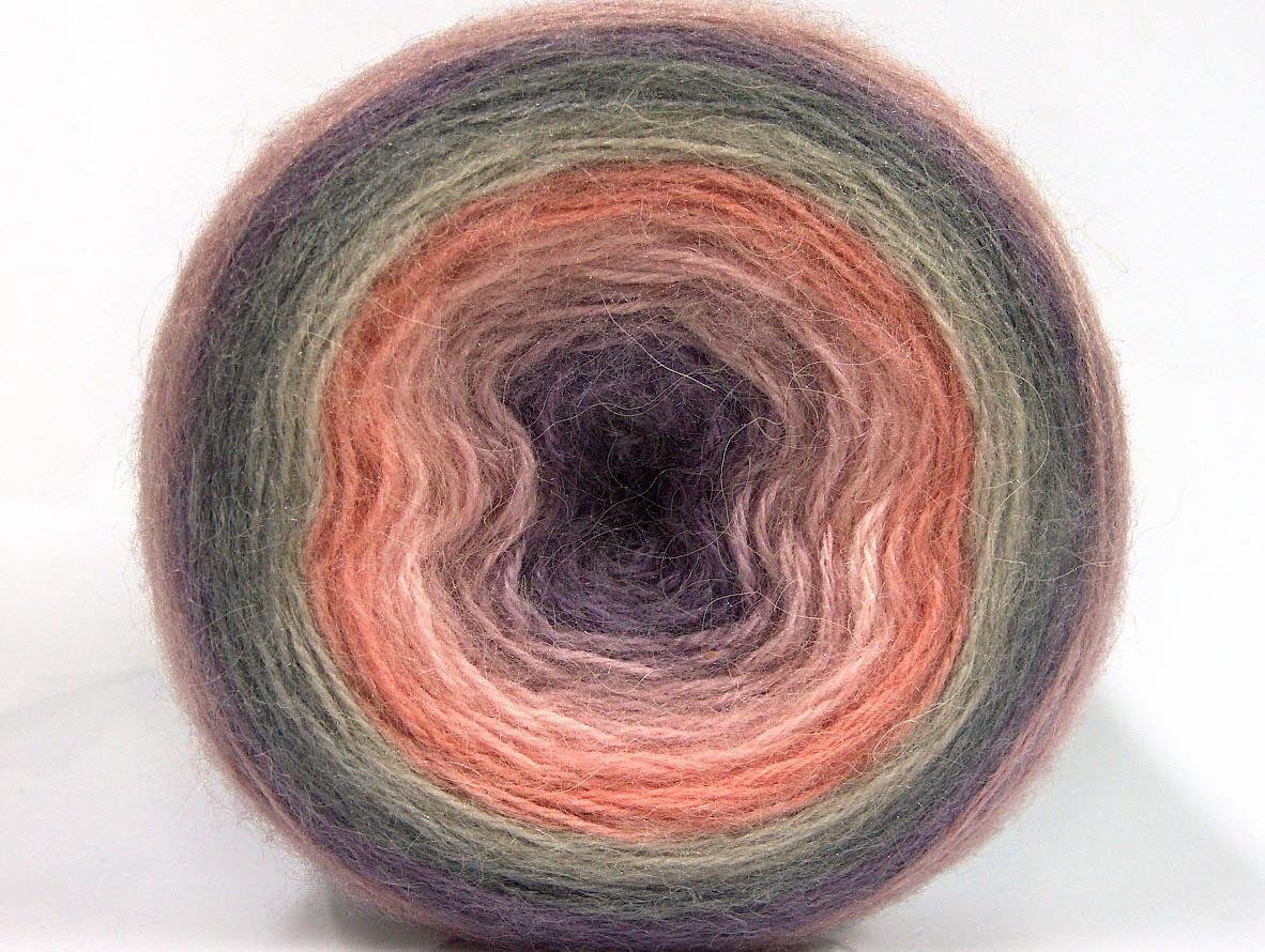Cakes Mohair Pink, Lilac, Grey, Salmon