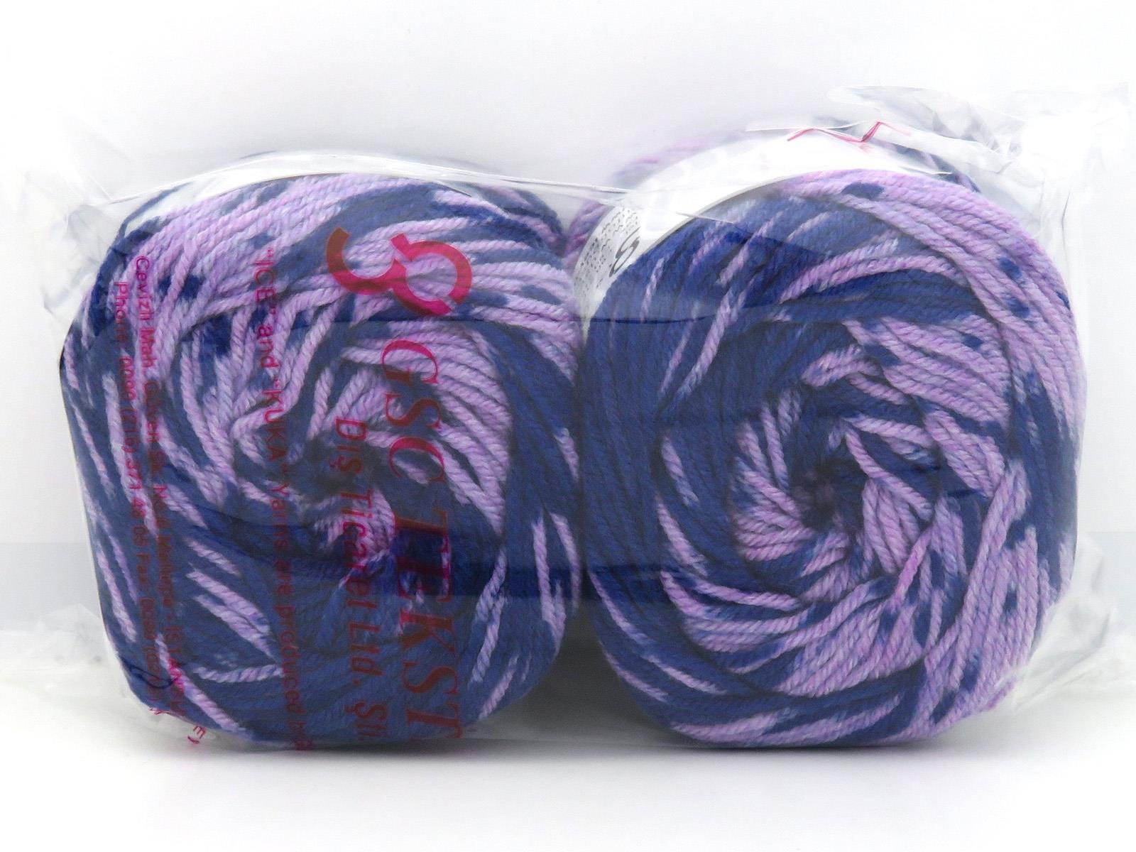 Cakes Wool Design Blue, Lilac Shades