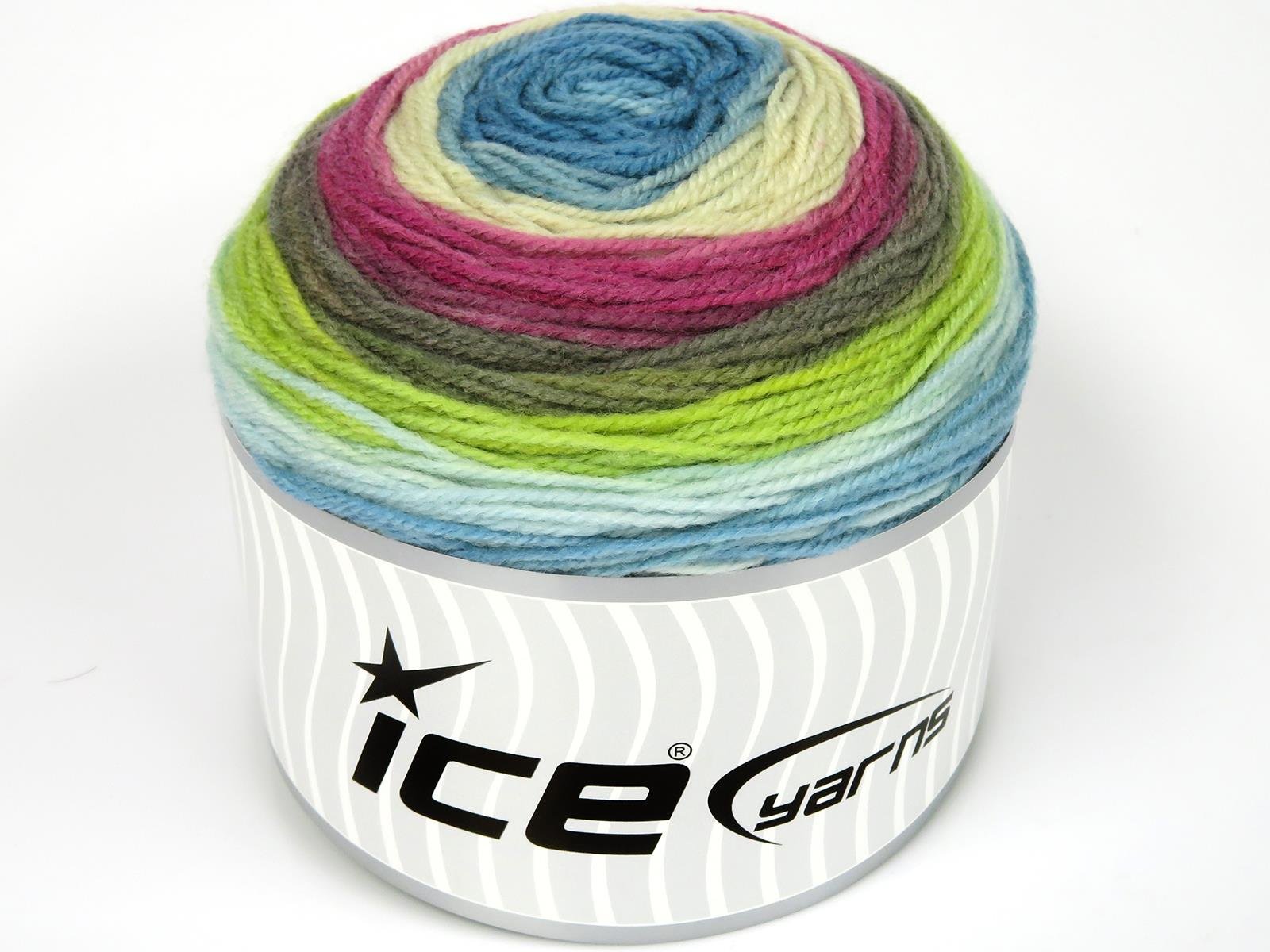 Cakes Wool DK Brown, Green, Fuchsia, Beige, Turquoise Shades