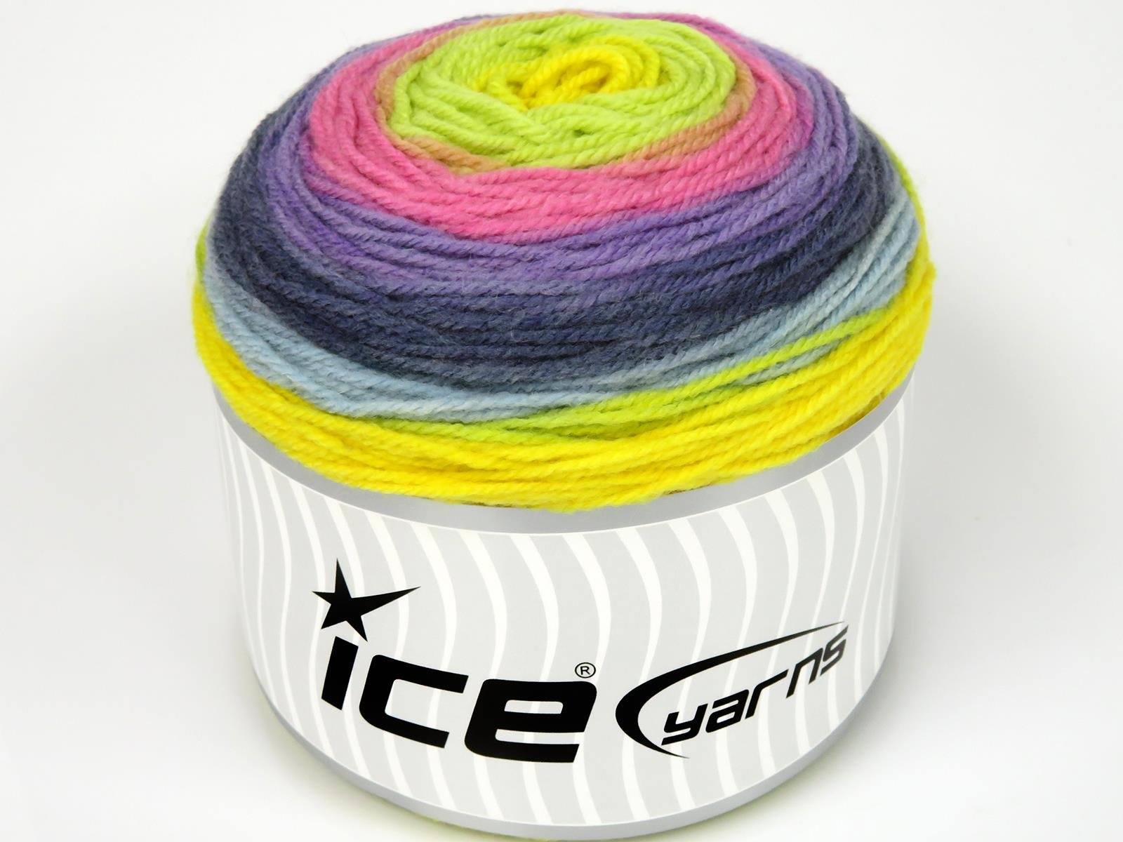 Cakes Wool DK Green, Pink, Lilac, Yellow, Blue Shades