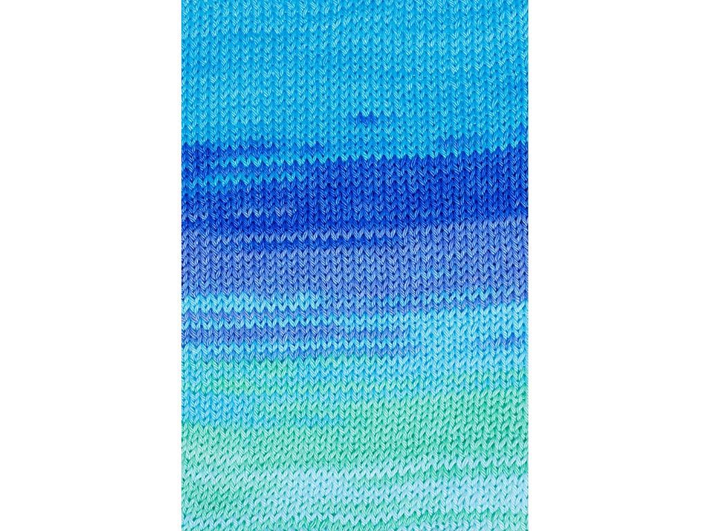 Camilla Cotton Magic Green, Lilac, Turquoise, Blue Shades