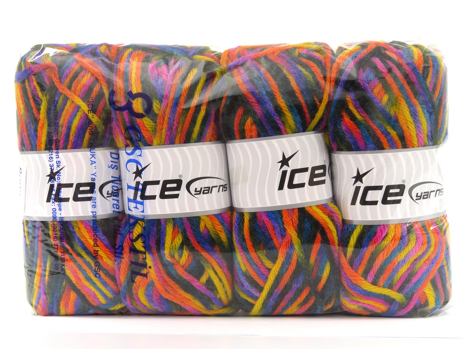 Carnival Pink, Blue, Purple, Orange, Yellow, Dark Green