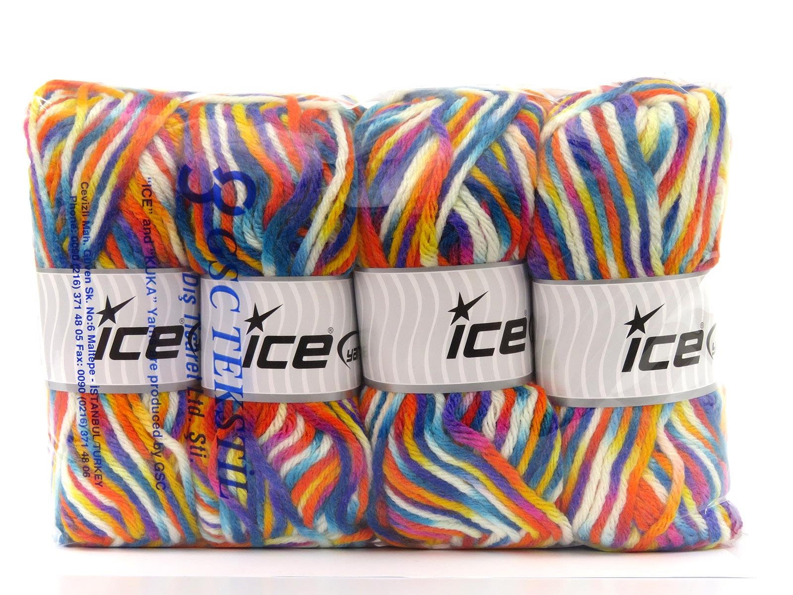 Carnival White, Purple, Turquoise, Yellow, Gold