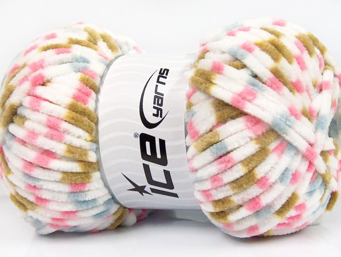 Chenille Baby Colors Pink, Blue, White, Olive Green