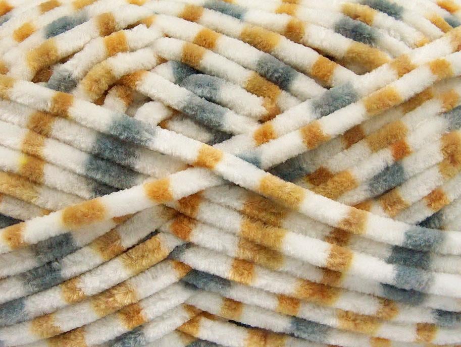 Chenille Baby Colors White, Grey, Light Brown