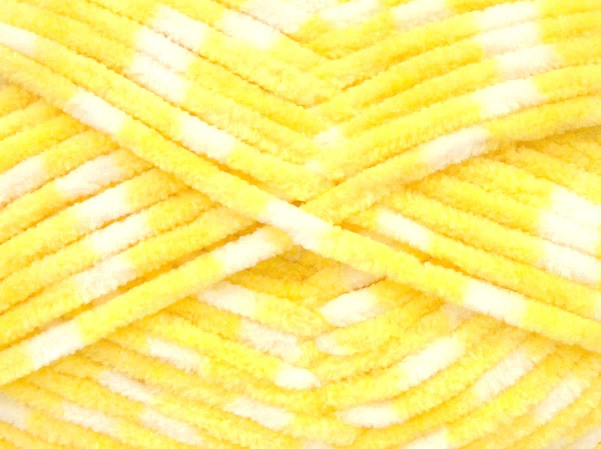 Chenille Baby Colors White, Yellow