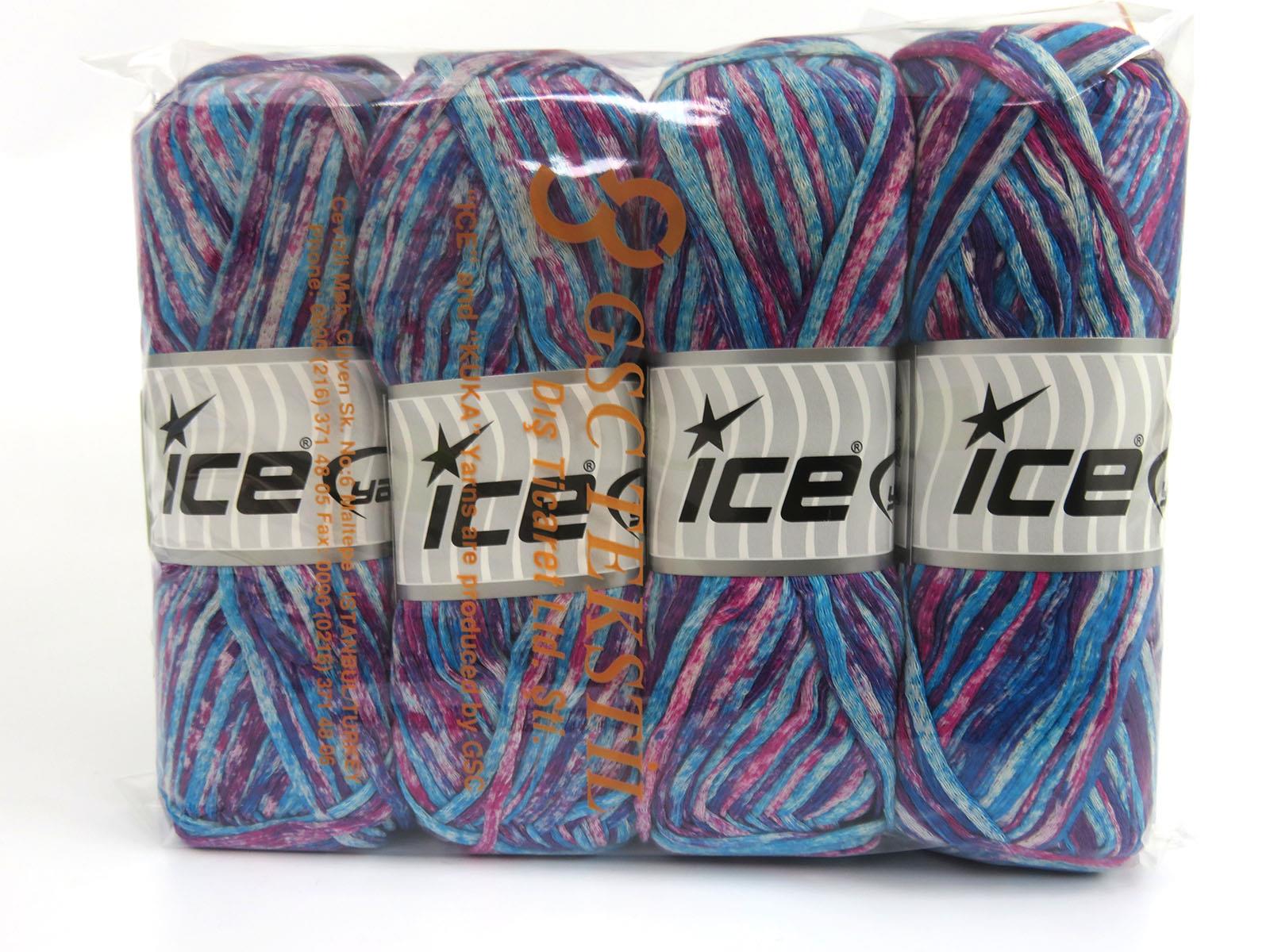 Cotton Splash Purple, Fuchsia, Turquoise Shades