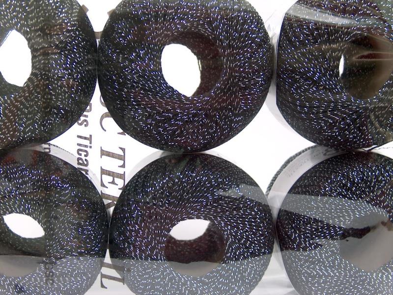 Daphne Cotton Metallic Black, Silver