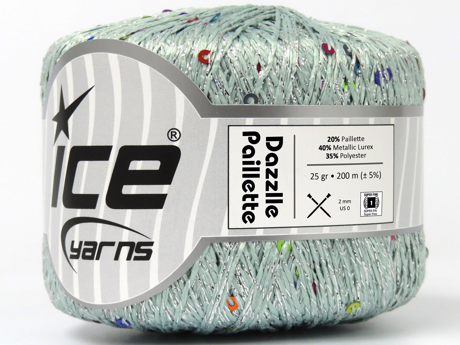 Dazzle Paillette Rainbow, Light Mint Green