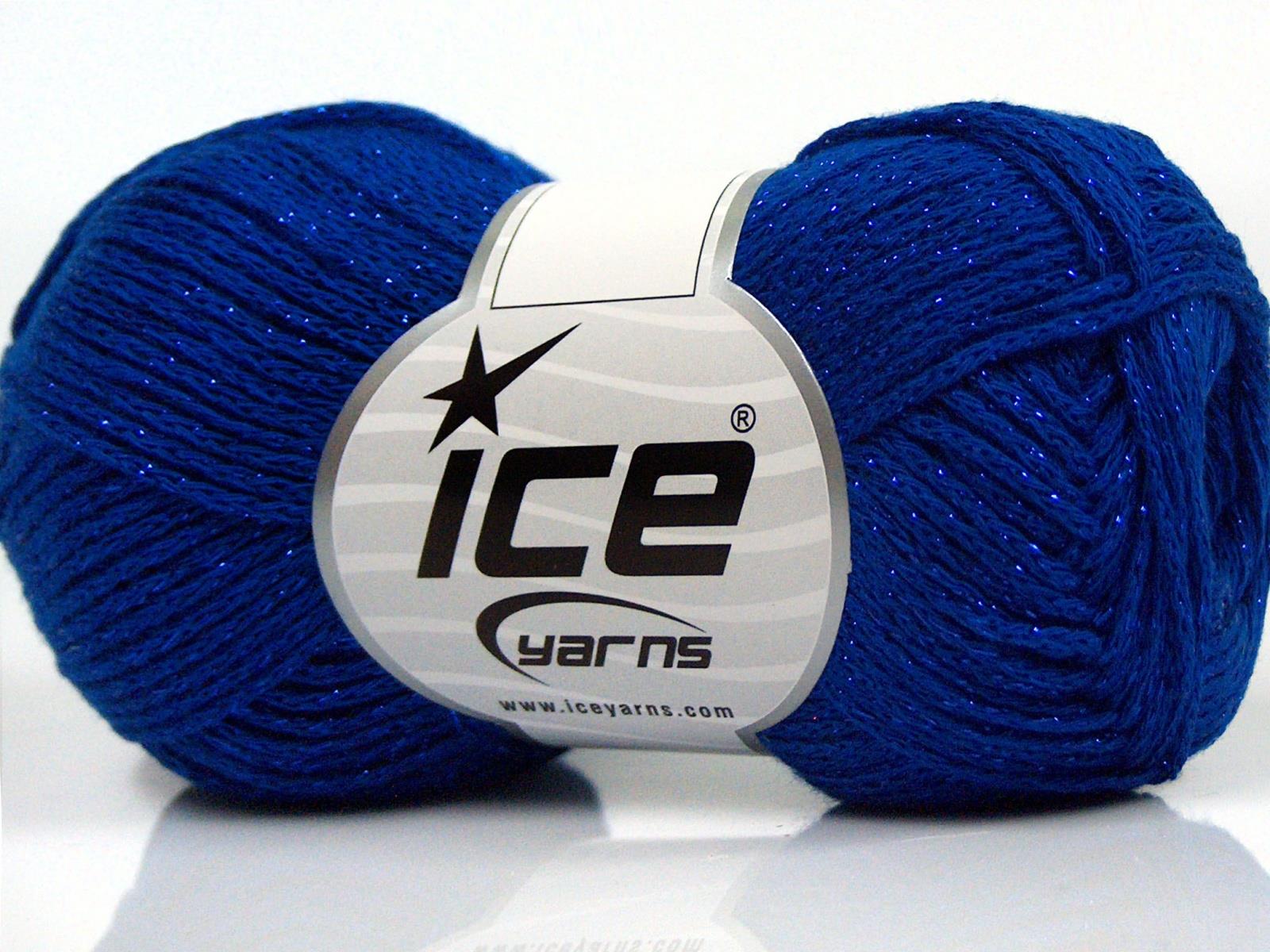 Elegant Metallic Cotton Blue