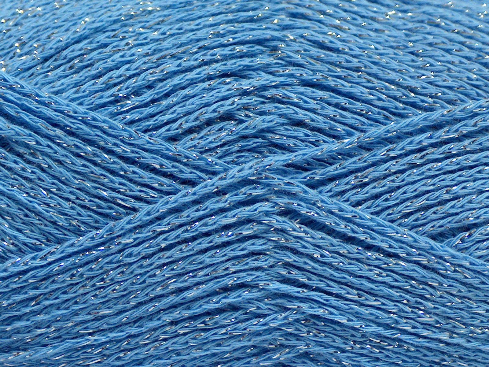 Elegant Metallic Cotton Light Blue