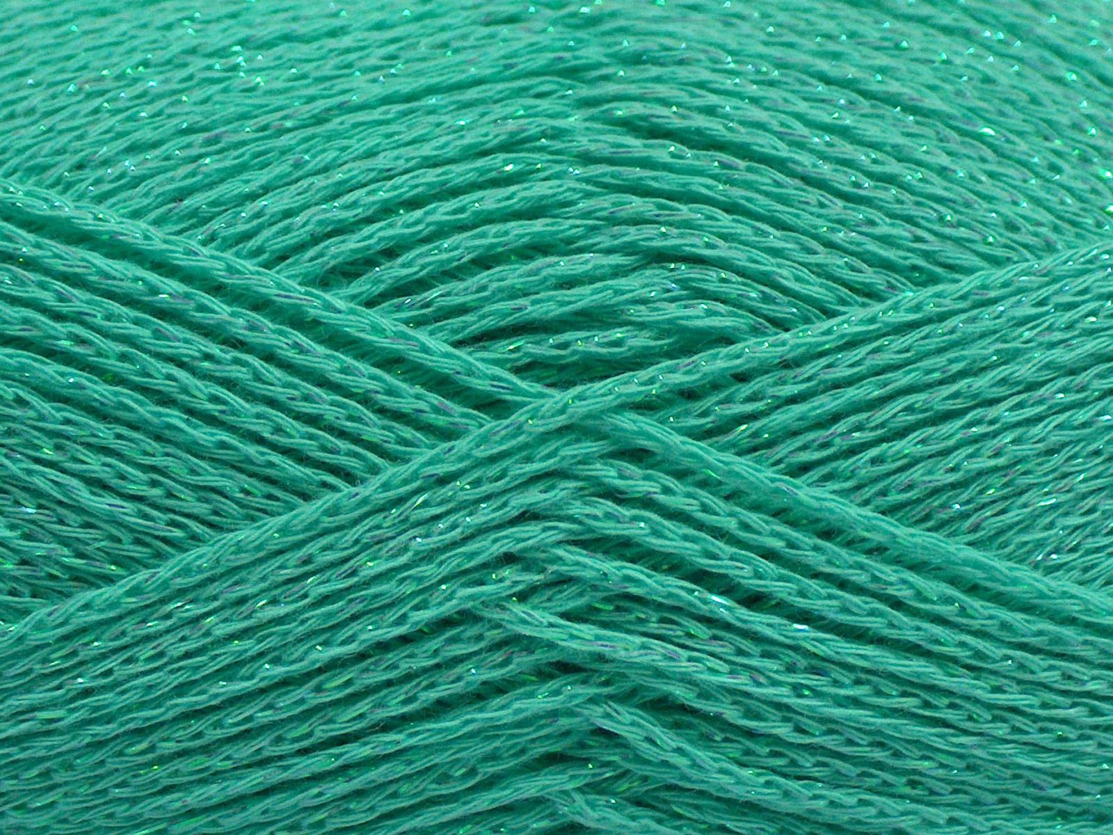 Elegant Metallic Cotton Mint Green