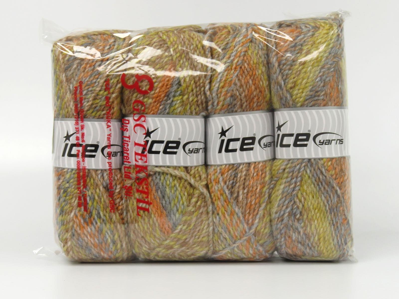 Estrella Green, Orange, Grey, Camel