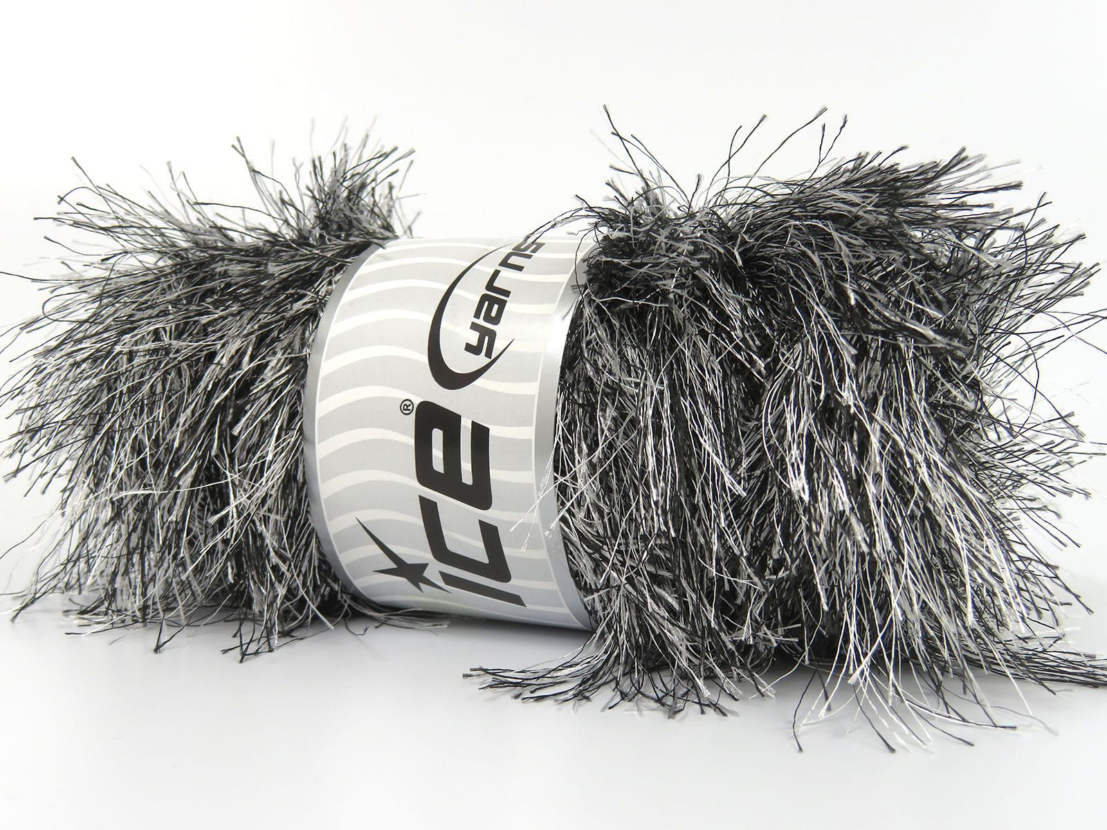 Eyelash Bulky Black, White