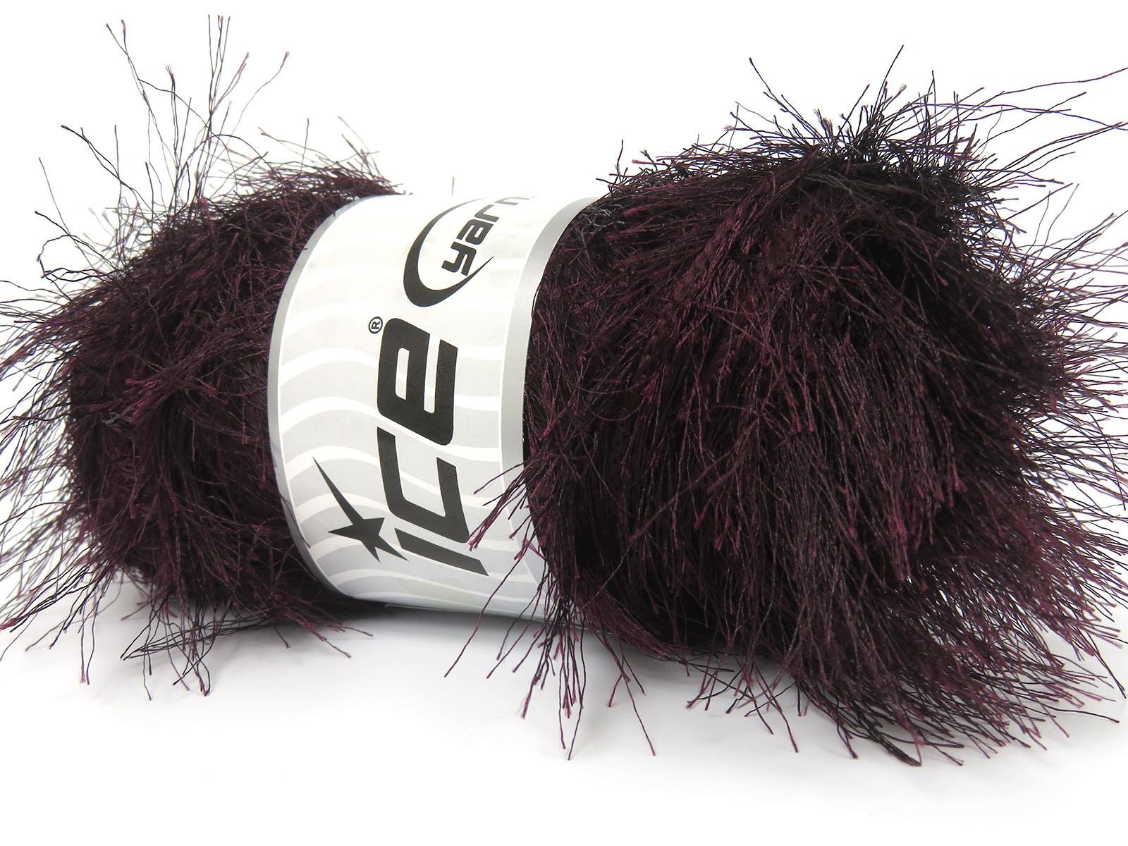 Eyelash Bulky Dark Maroon