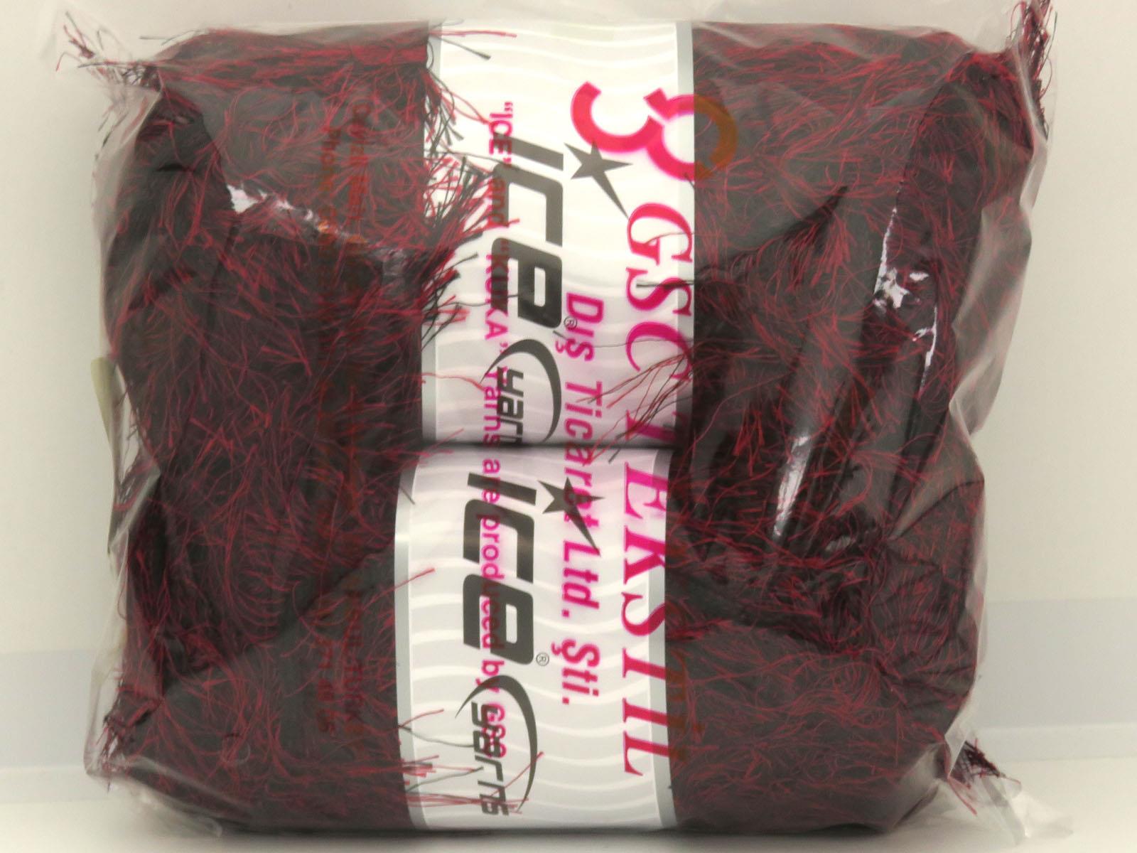 Eyelash Superbulky Black, Red